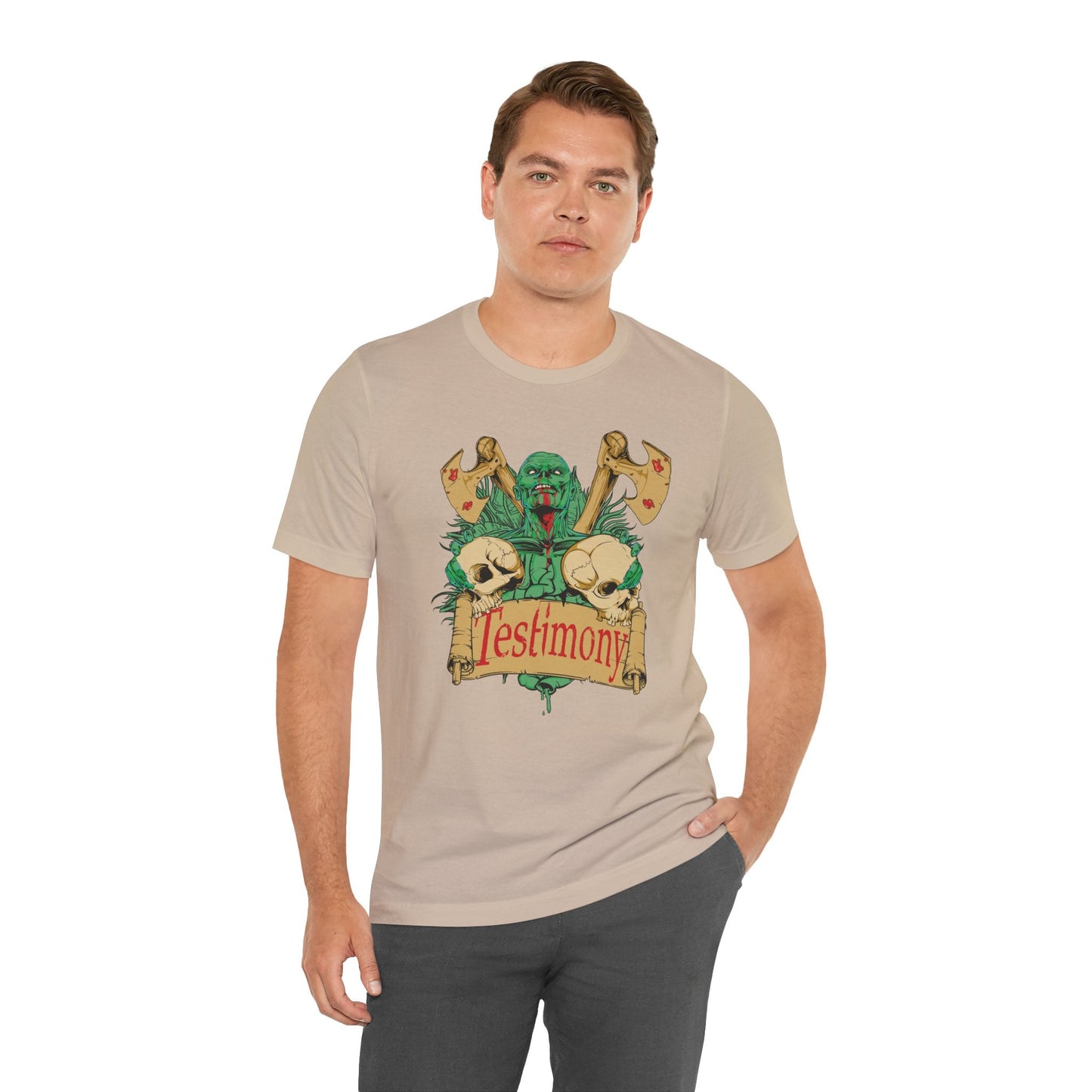 Cthulhu Skull Axes Testimony Tee Lovecraft Horror Mythos Shirt Art-42