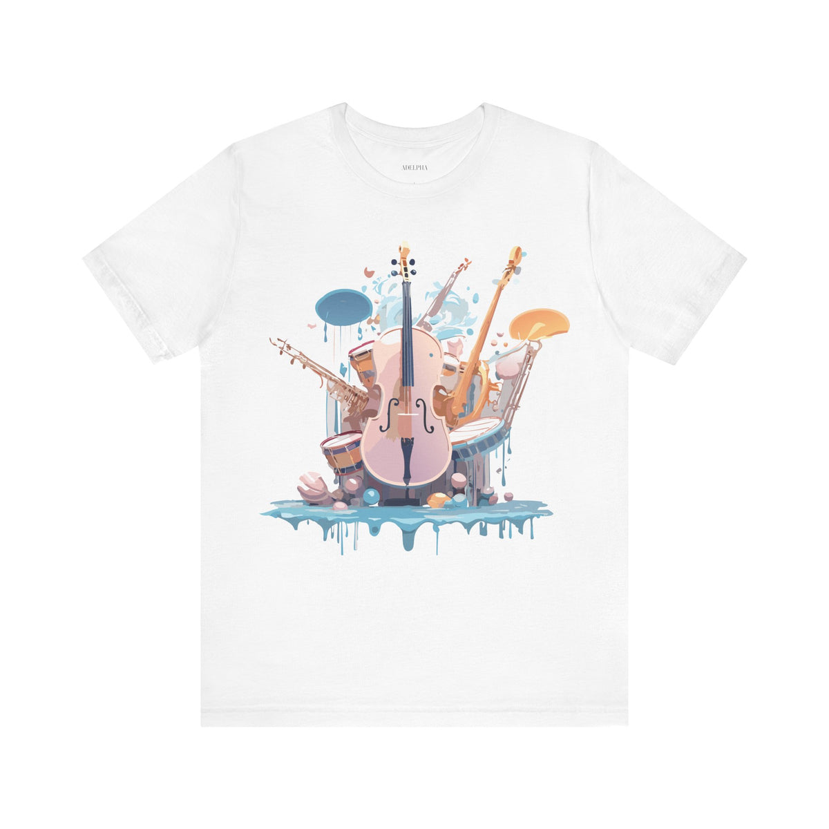 Music Graphic Unisex Cotton Bella+Canvas Tee with Art Design n161