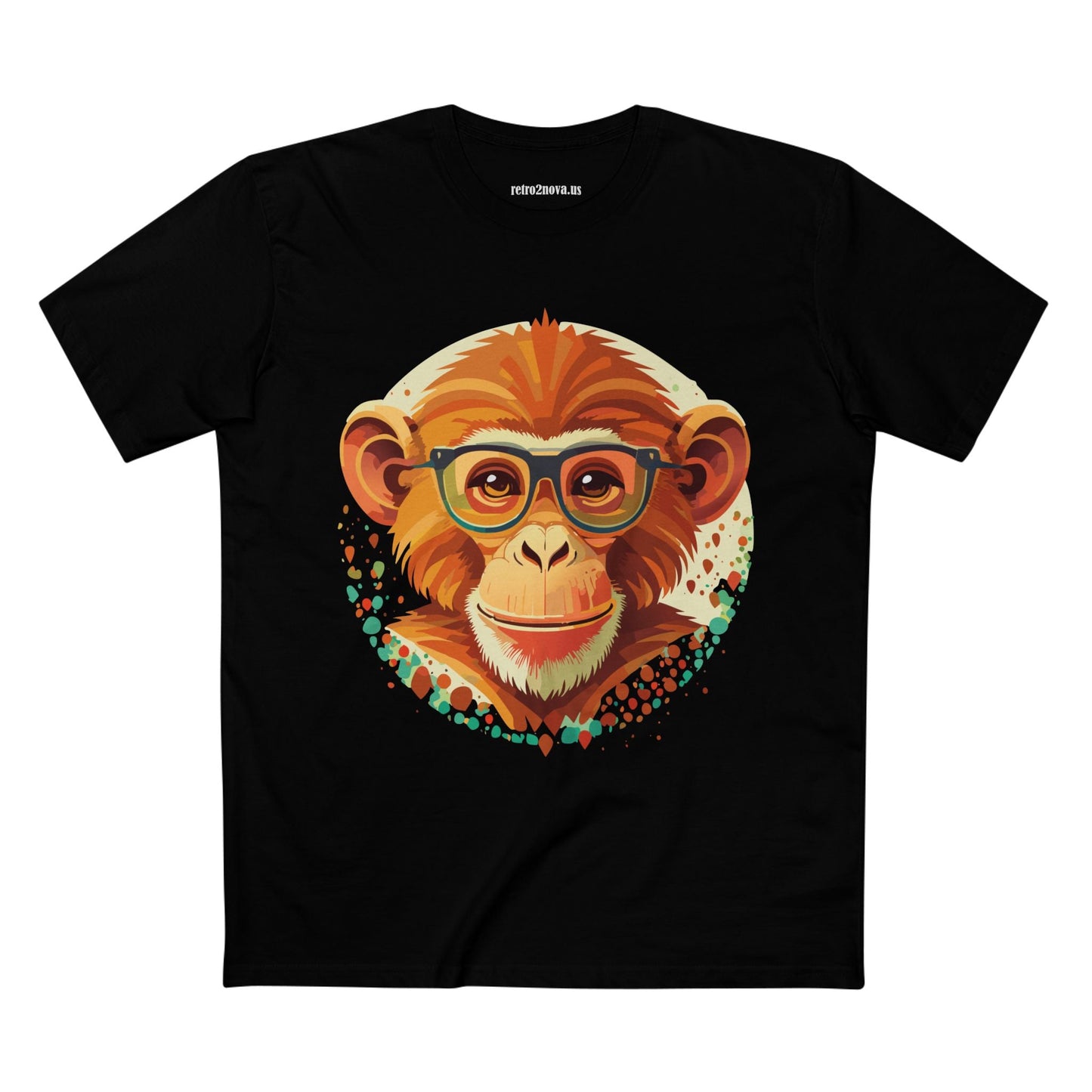 Monkey Shirt Animal Shirt Unisex Premium Cotton Tee With Original Art Design By Retro2Nova For Everyday Comfort
