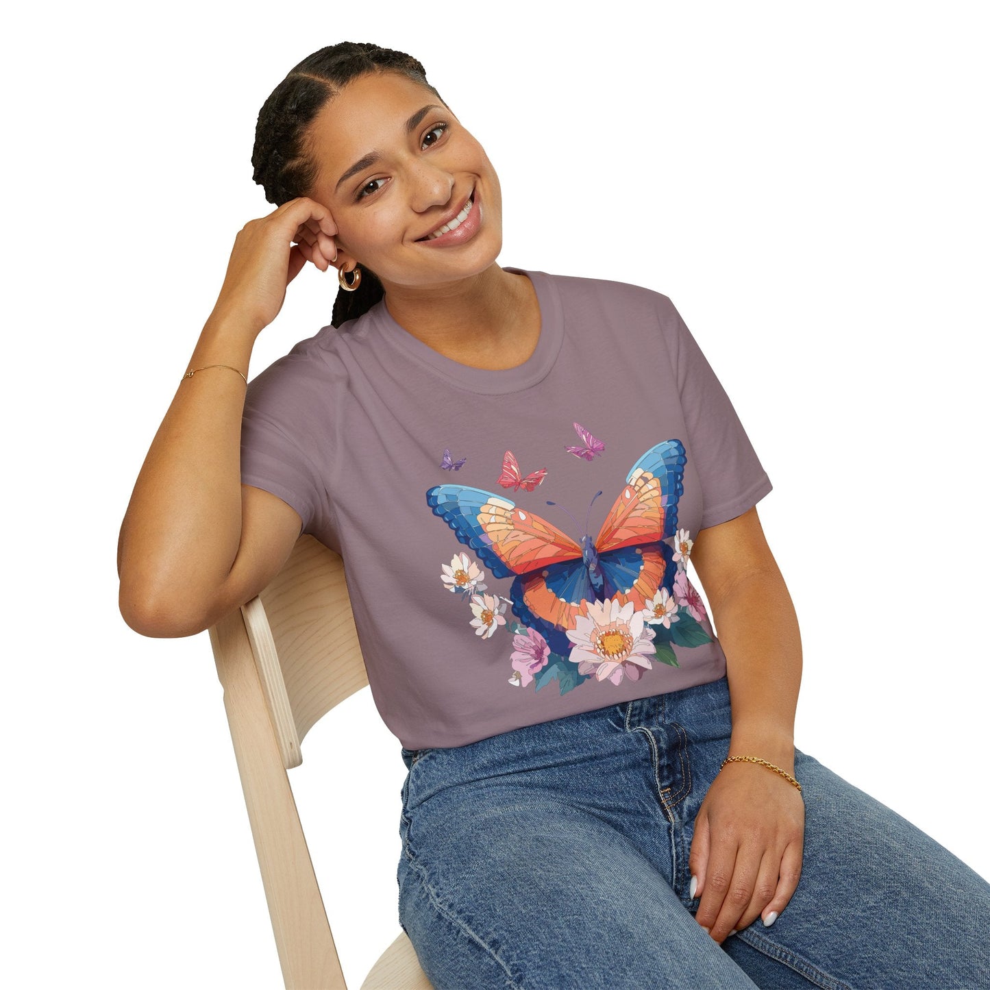 Monarch Butterfly Unisex Softstyle Tee Gildan 64000 Lightweight Breathable 100 Cotton Tee