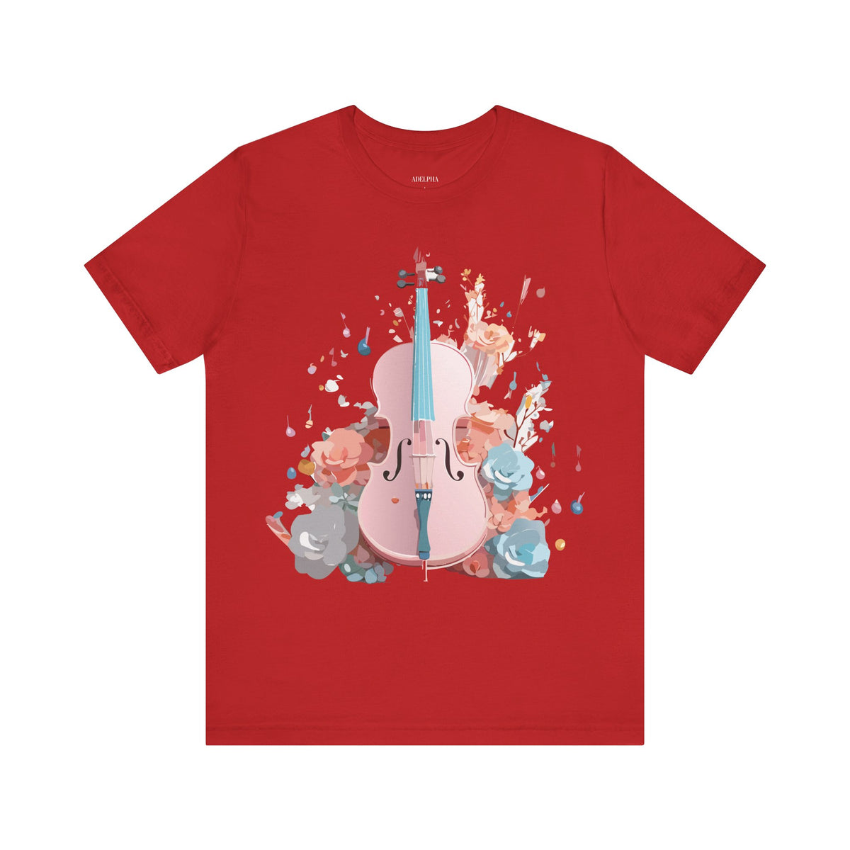 Music Graphic Unisex Cotton Bella+Canvas Tee with Art Design n171
