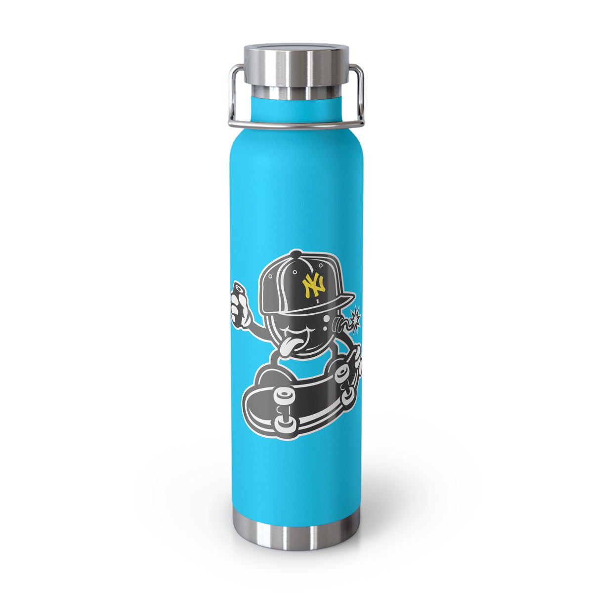 22oz Copper Insulated Water Bottle with Cartoon Design - CV51