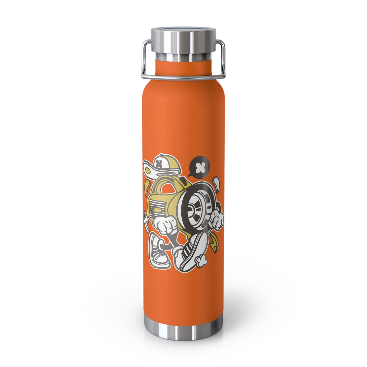 22oz Copper Insulated Water Bottle with Cartoon Design - CV24