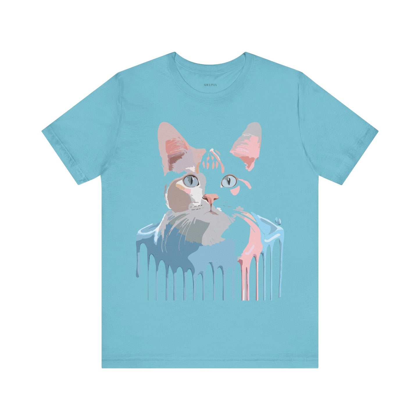 Adelpha Cat Graphic T Shirt Unisex Short Sleeve Vintage Artwork Tee