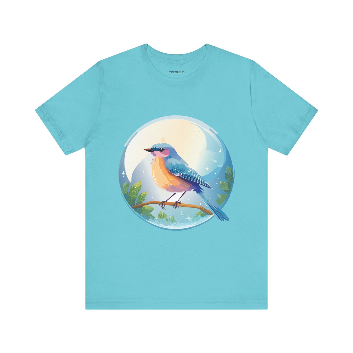 Bird Graphic Unisex Cotton Bella+Canvas Tee with Animal Design ab4