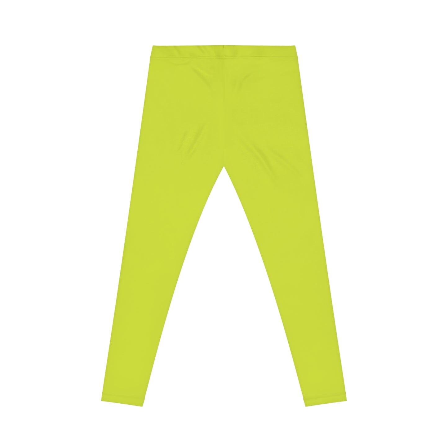 Bright Lime Color Women's Poly-Span Casual Leggings XS-2XL