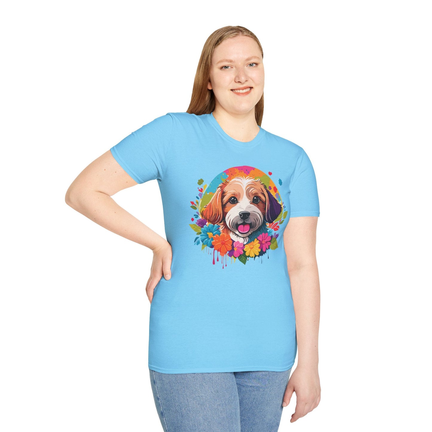 Unisex Dog Shirt Softstyle Cotton Tee Gildan 64000 Animal Tee