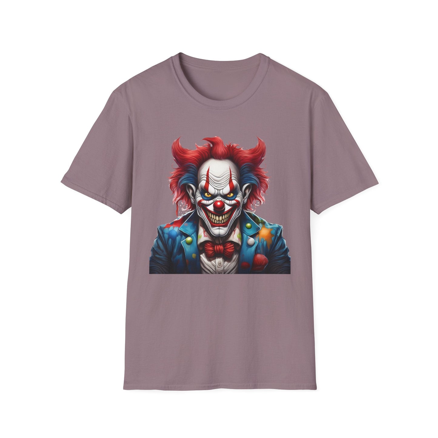 Unisex Clown Shirt With Funny Man Circus Print Tee Gildan Softstyle 64000 Classic Comfort Wear