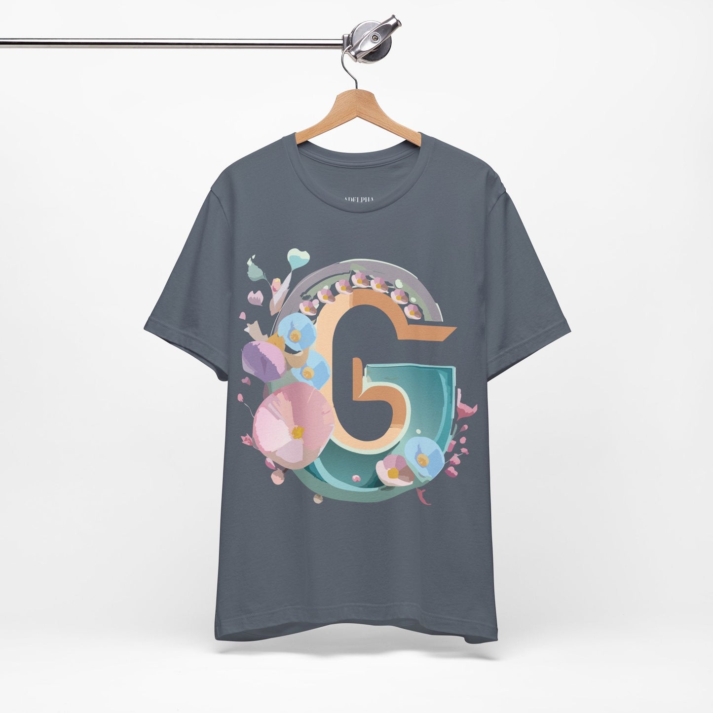 Adelpha Letter G Shirt Unisex Jersey Short Sleeve Graphic Tee With Vintage Inspired Artwork