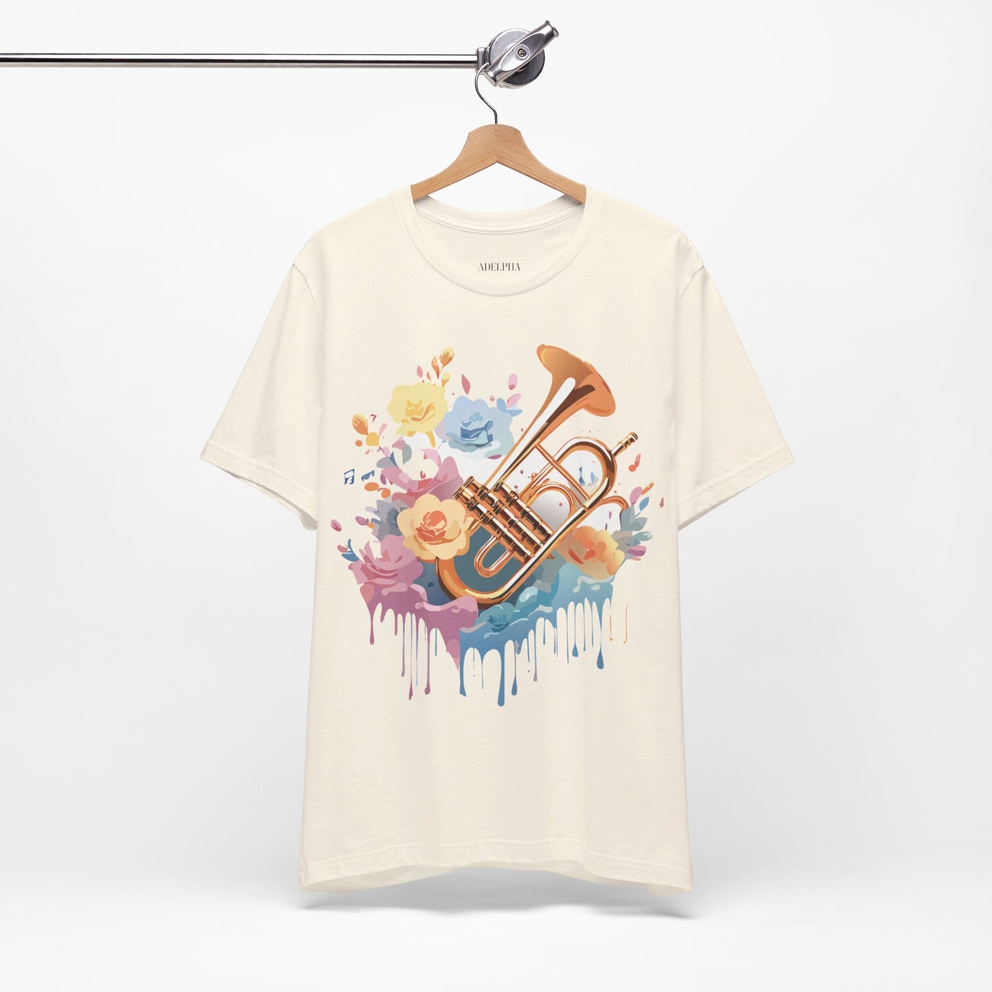 Music Graphic Unisex 100 Cotton Vintage Art with Musical Elements Tee 137