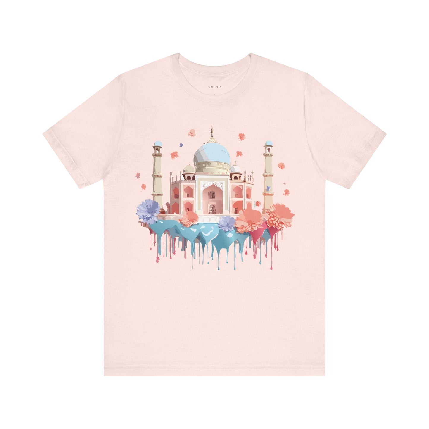 Unisex Taj Mahal Graphic Tee Vintage Inspired Shirt By Adelpha Art Design Collection