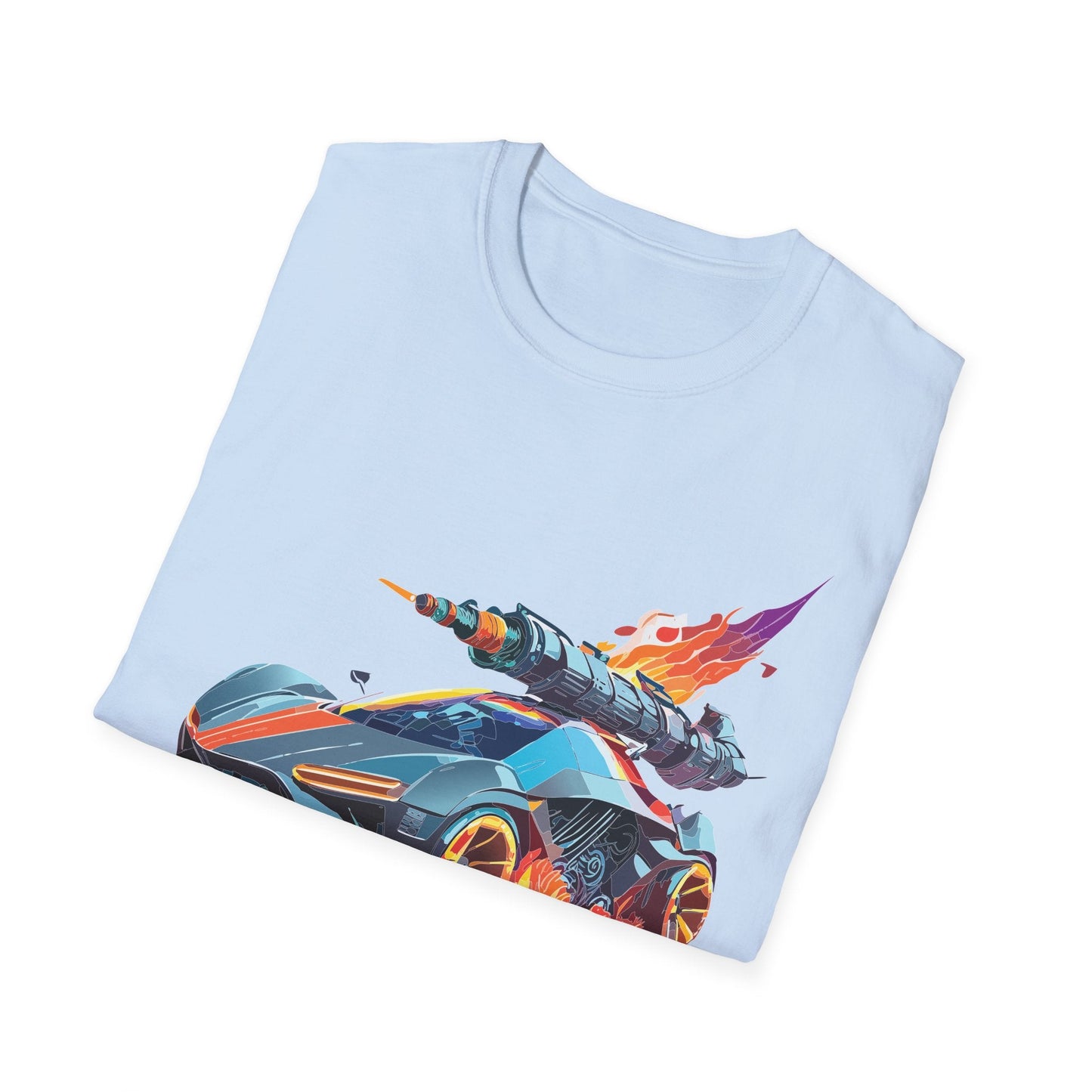 Car Graphic Unisex Cotto Softstyle Art Design with Hot Wheels Artwork Tee 5