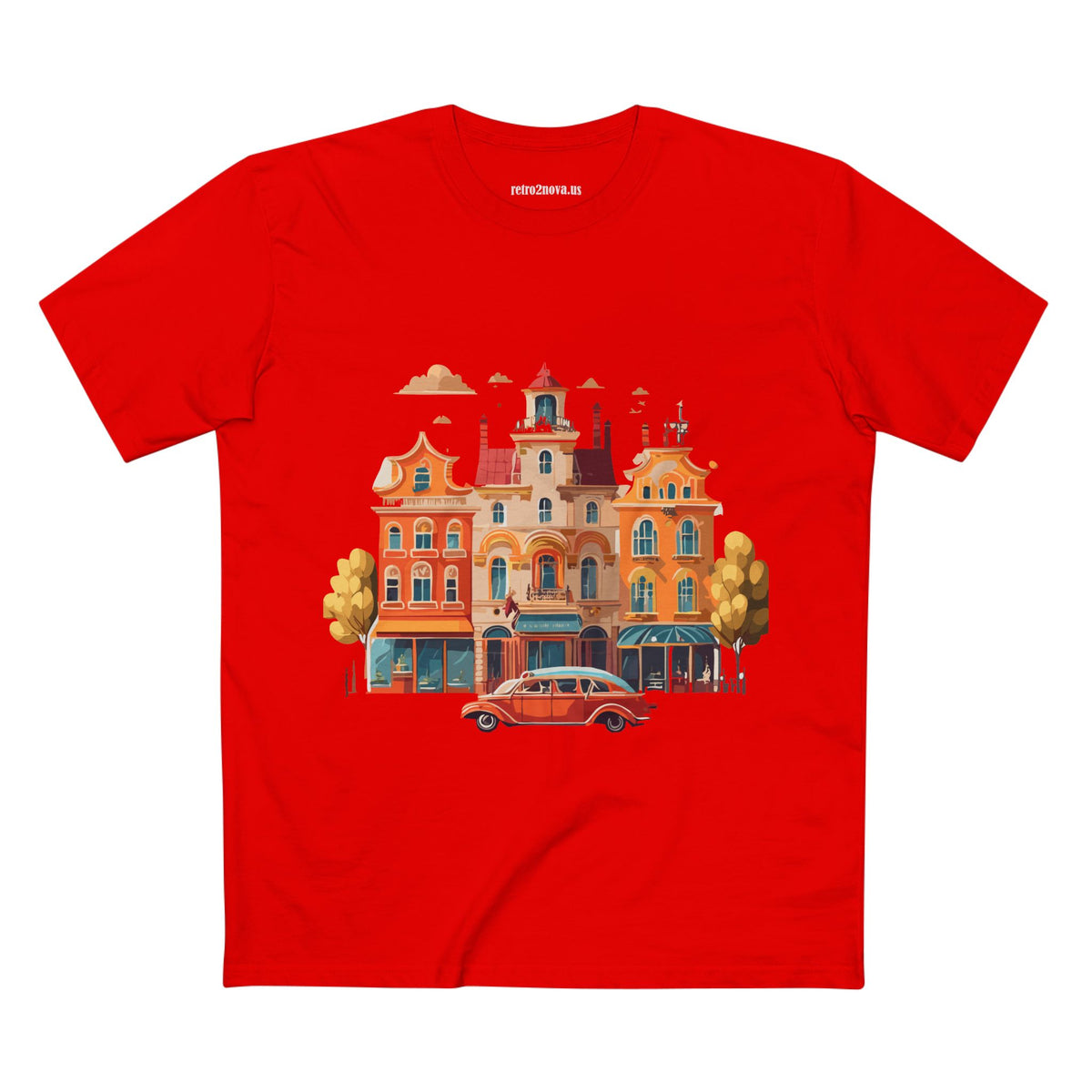 Retro Car Vintage Graphic Tee Staple Unisex 100 Cotton Tee Shirt - RC-22