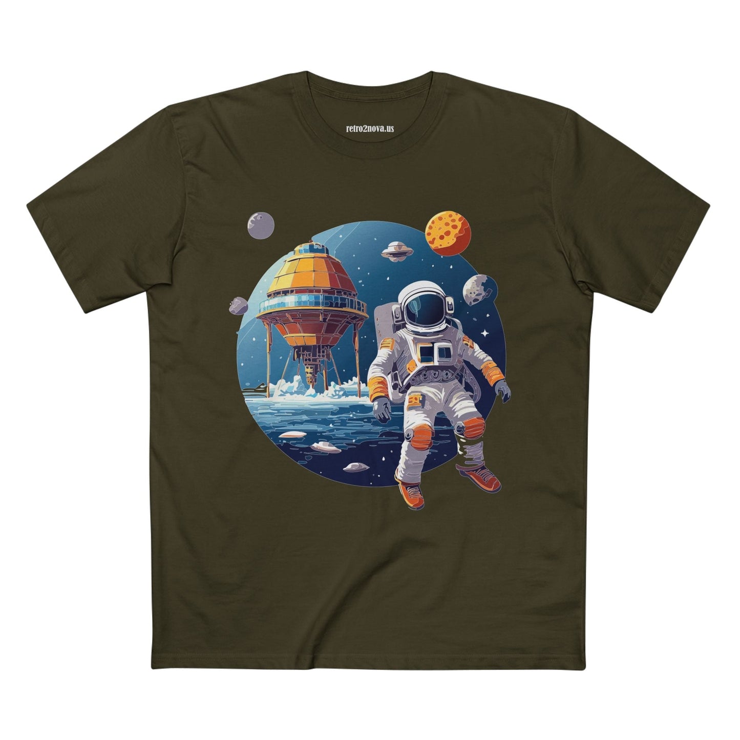 Cosmos Astronaut Shirt CS 38 Unisex Premium Cotton Tee With Original Art Design Retro2Nova
