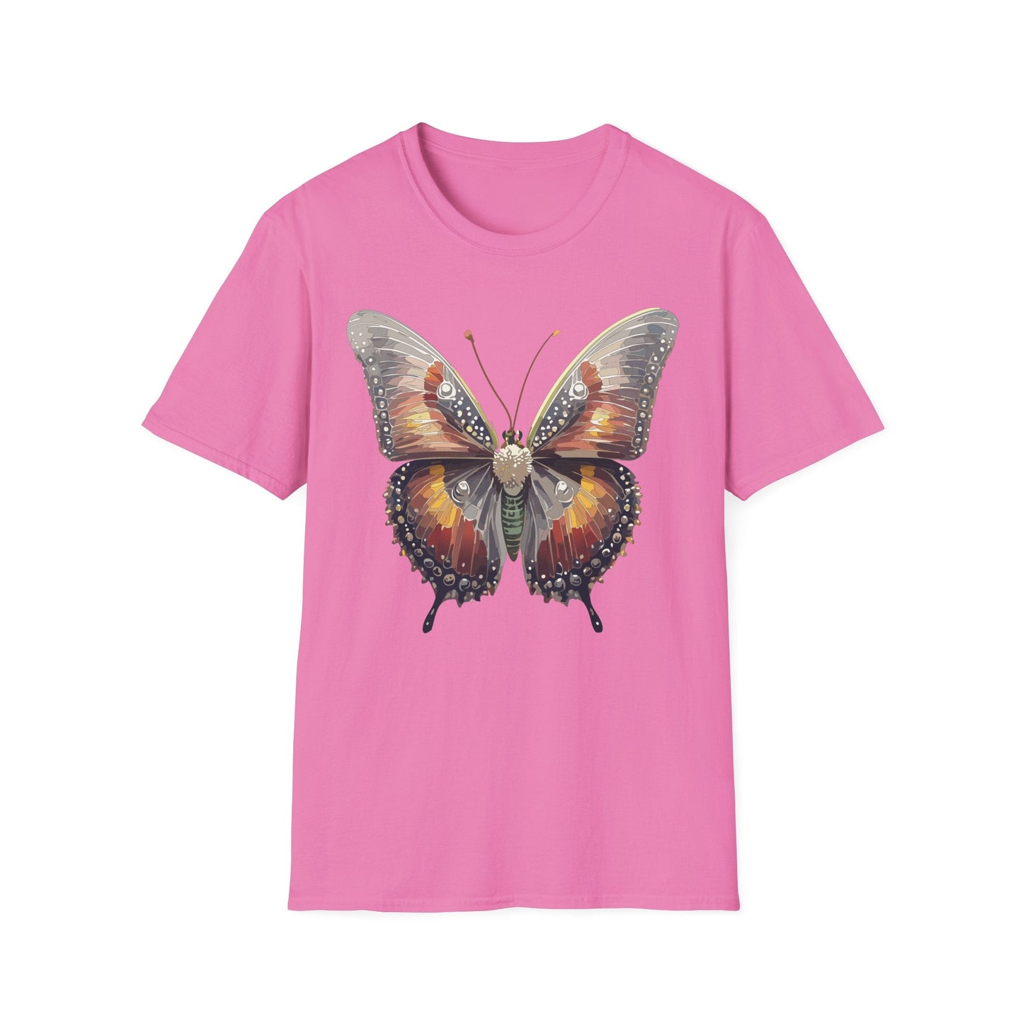 Butterfly Shirt Unisex Lightweight 100 Cotton Gildan Softstyle 64000 Tee Monarch Butterfly Design