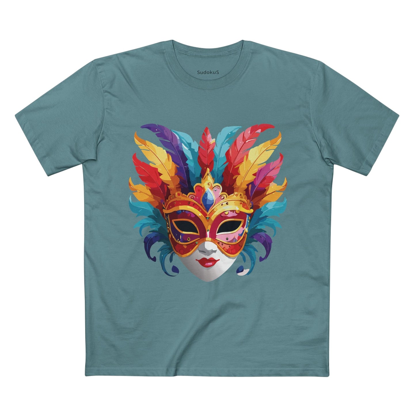 Mask Graphic Unisex 100 Cotton Staple Tee 9
