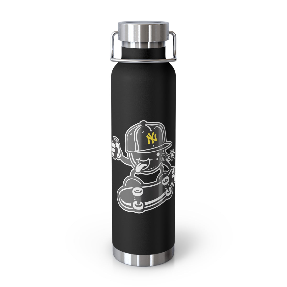 22oz Copper Insulated Water Bottle with Cartoon Design - CV51