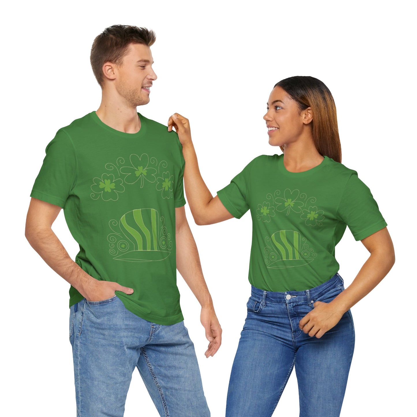 Camiseta unisex de algodón con estampados de la suerte