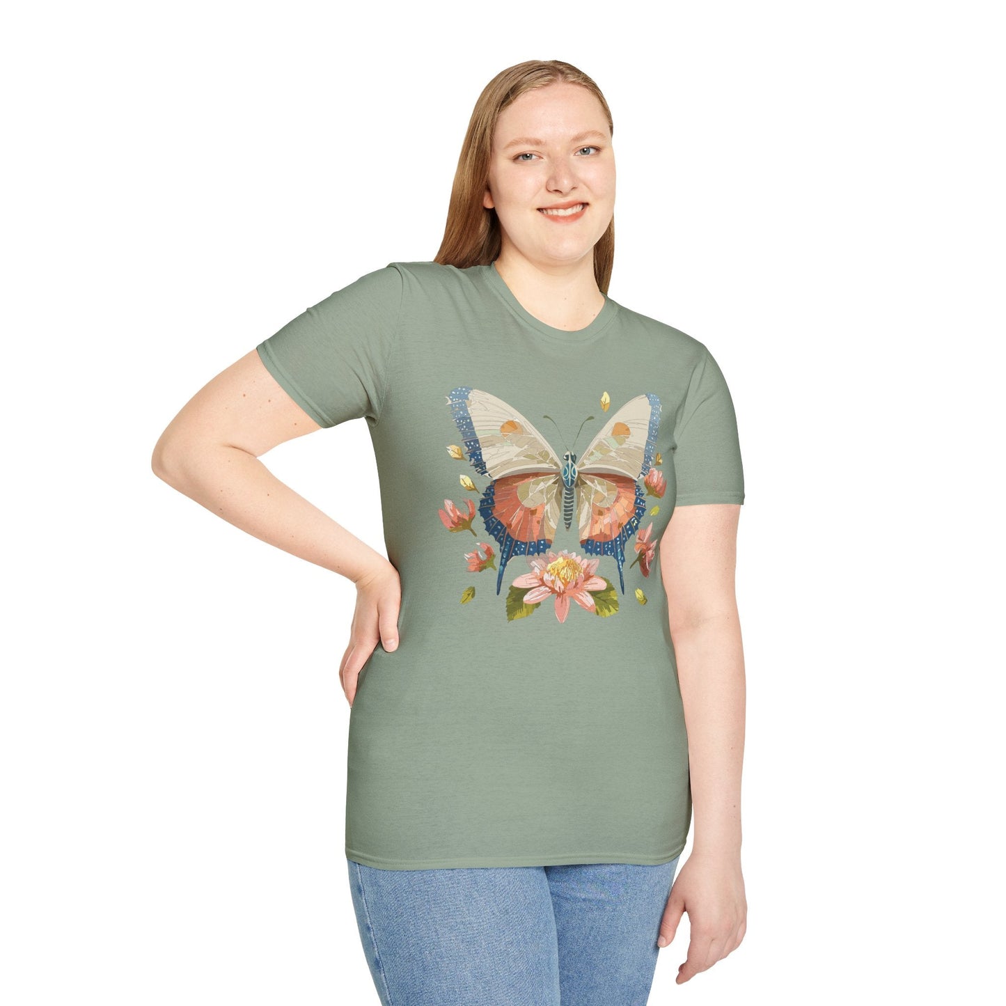 Butterfly Shirt Unisex Softstyle T Shirt Gildan 64000 100 Cotton Monarch Butterfly Gift