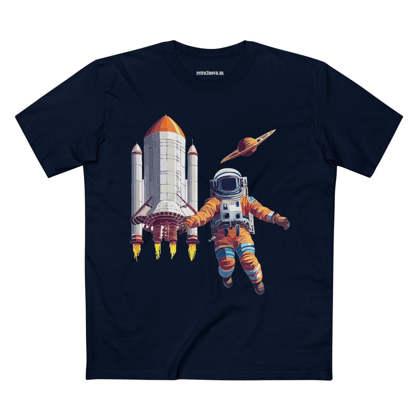 Cosmos Shirt Astronaut Tee CS 7 Unisex Premium Cotton Staple Tee Retro2Nova Art Original Art Design