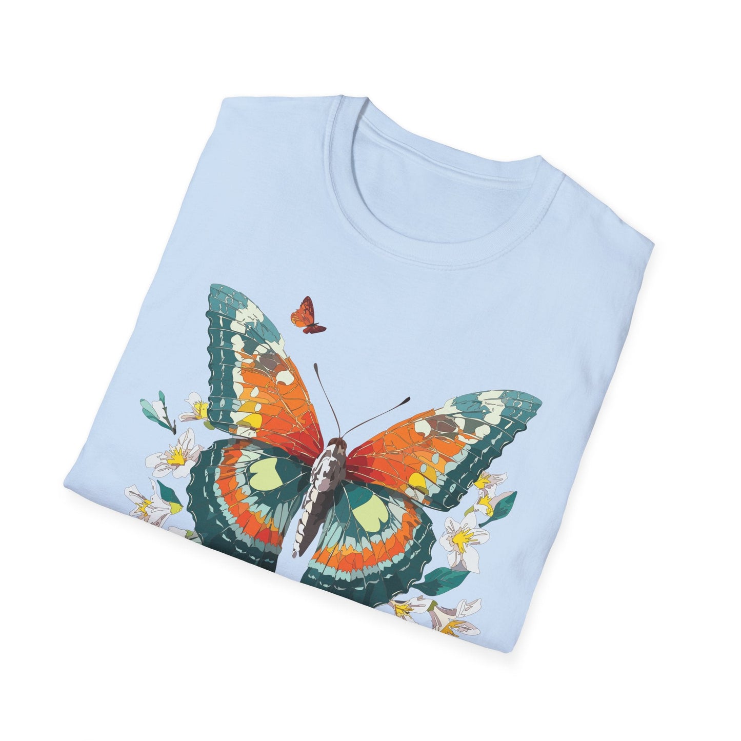 Butterfly T Shirt Unisex Softstyle Gildan 64000 100 Percent Ring Spun Cotton Monarch Tee