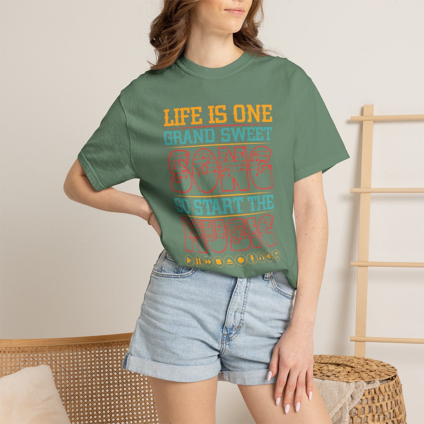 Music Graphic Design Unisex Cotton T-shirt 023