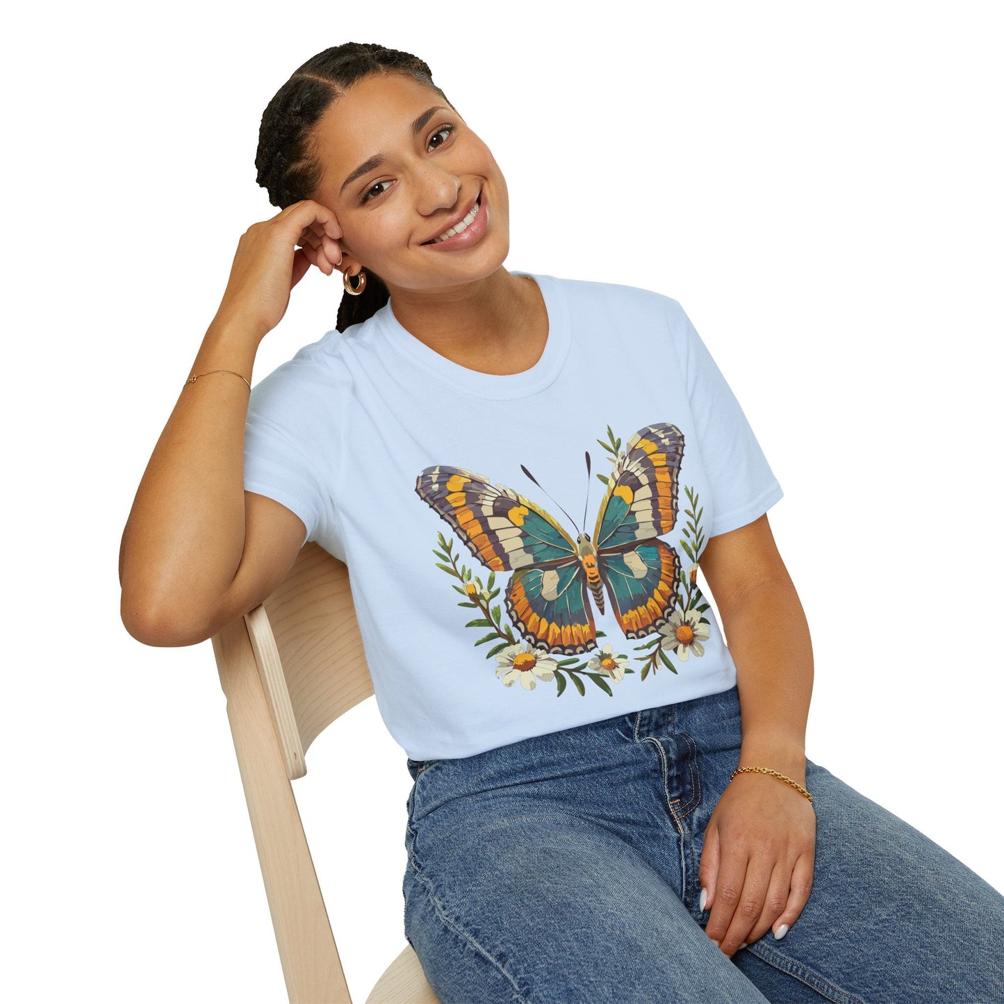 Monarch Butterfly Shirt Unisex T Shirt Softstyle 100 Percent Ring Spun Cotton Comfort