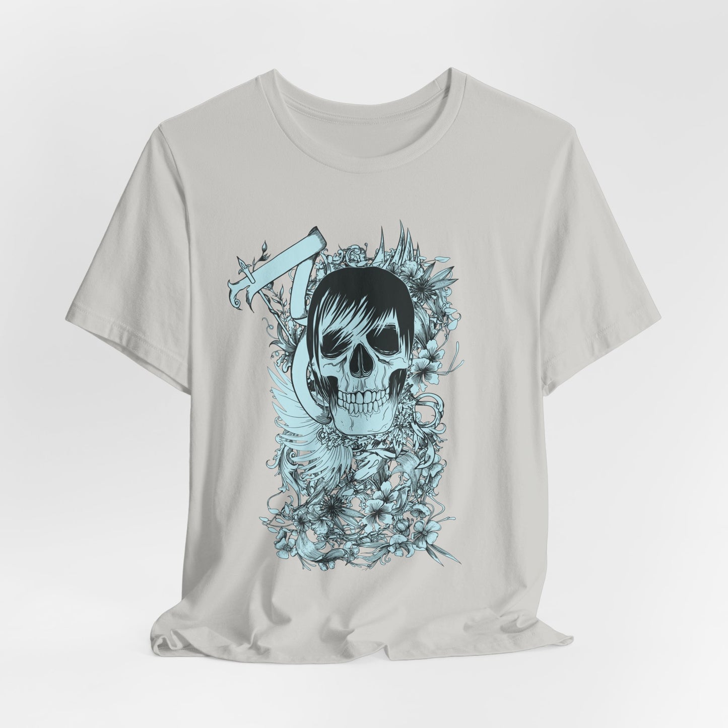 Sky Skull Graphic Design Tee, Skull Shirt, Vintage Tees, Art Design T-Shirt, Vintage Graphic Tee, Art Shirts with Skulls
