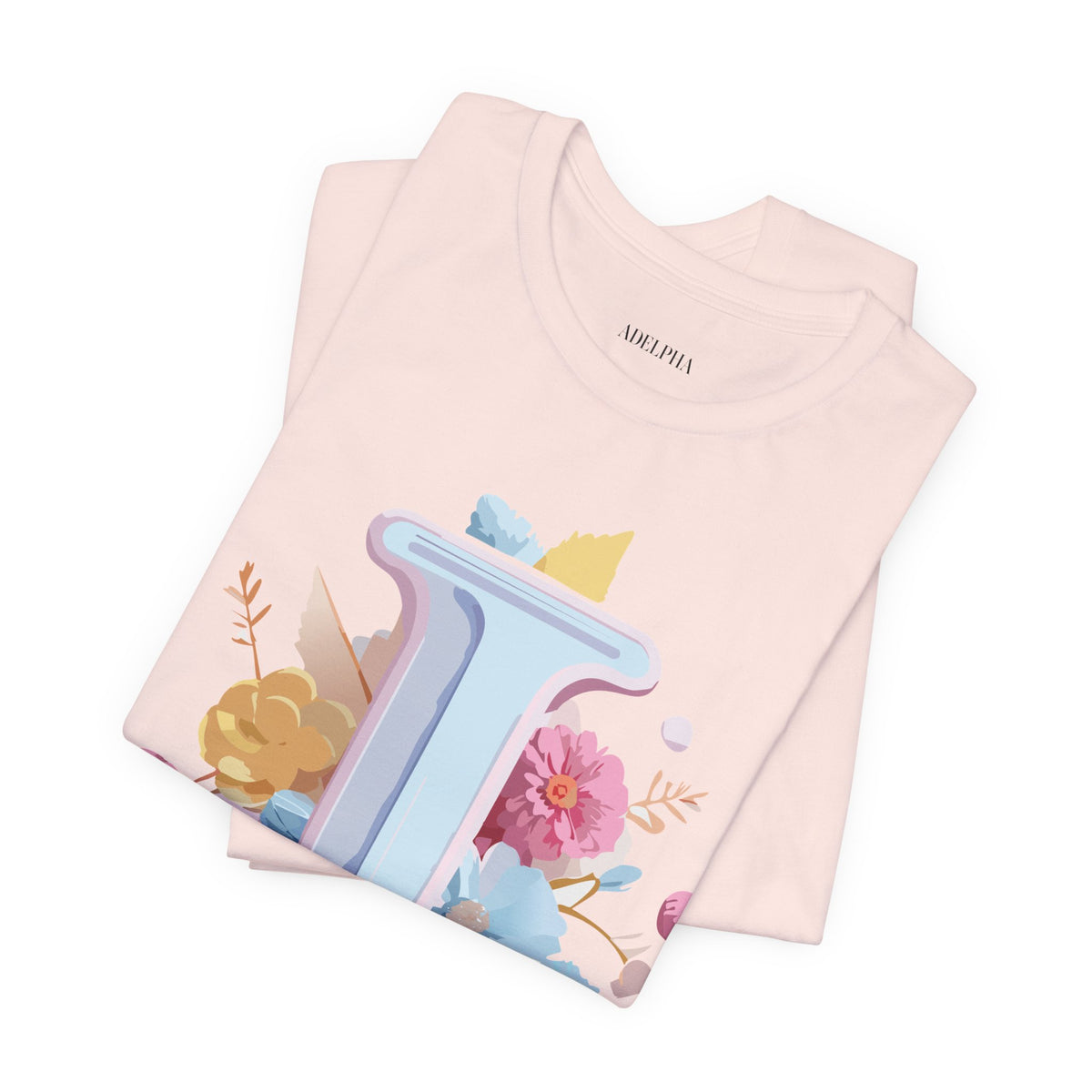 Letter I Graphic Unisex Cotton Bella+Canvas Tee with Art Letter Design