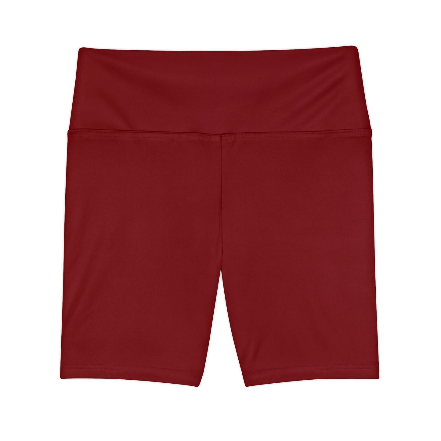 Maroon Red High-Waist Women's Workout Shorts — Comfort Biker Activewear