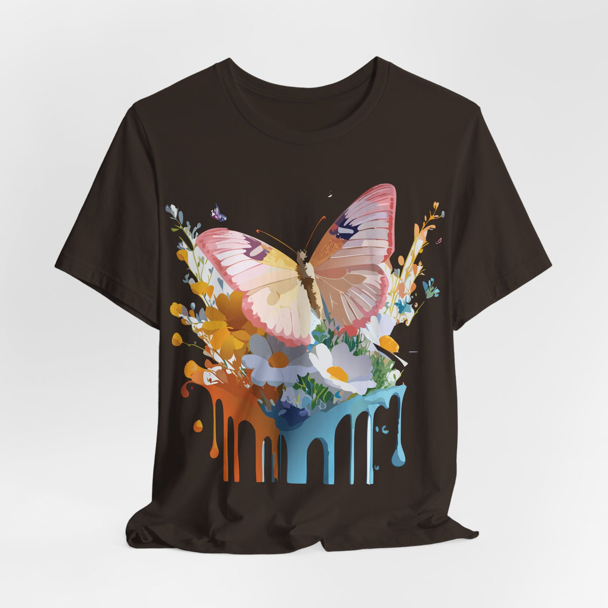 Butterfly Graphic Unisex Cotton Bella+Canvas Tee with Art Design n80