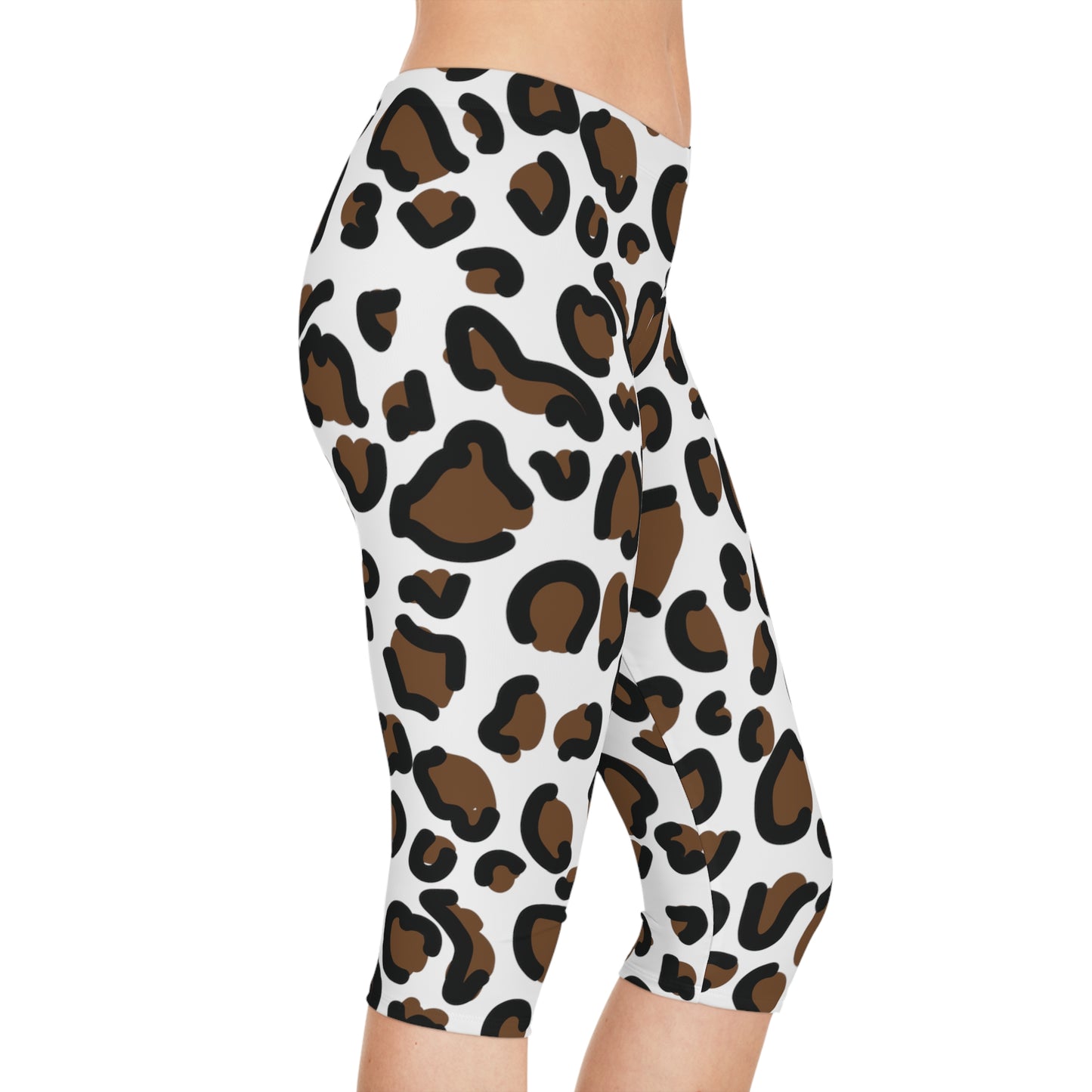 Leggings capri con estampado animal