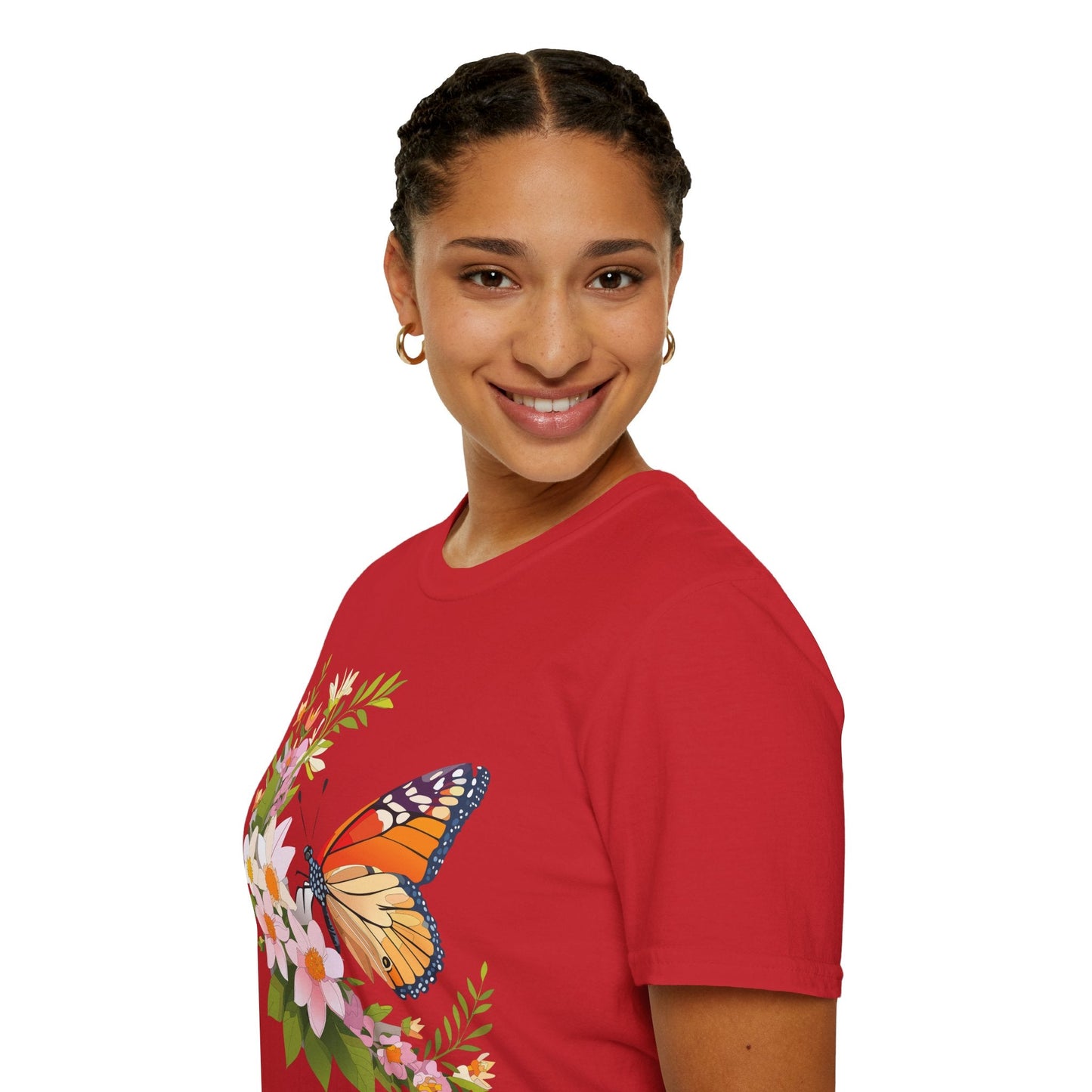 Monarch Butterfly T Shirt Unisex Softstyle Gildan 64000 100 Percent Cotton Tee Breathable
