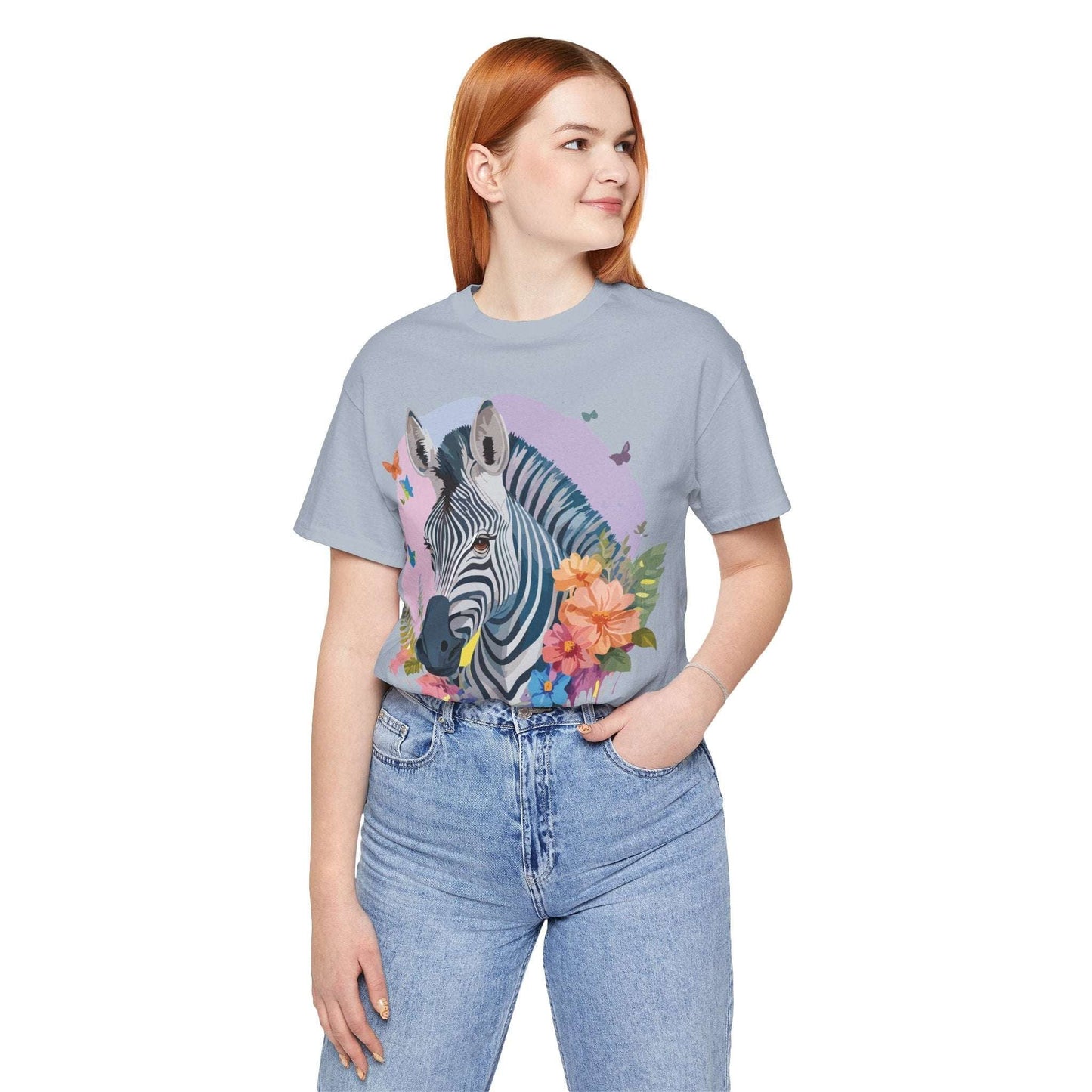 Zebra Graphic Unisex 100 Cotton Vintage Animal Art T-Shirt 3