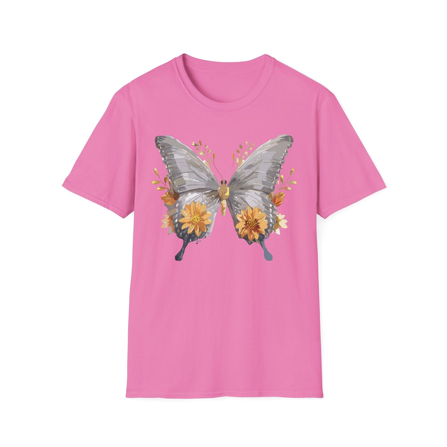 Butterfly T Shirt For Unisex Gildan Softstyle 64000 Cotton Comfort Monarch Design Tee