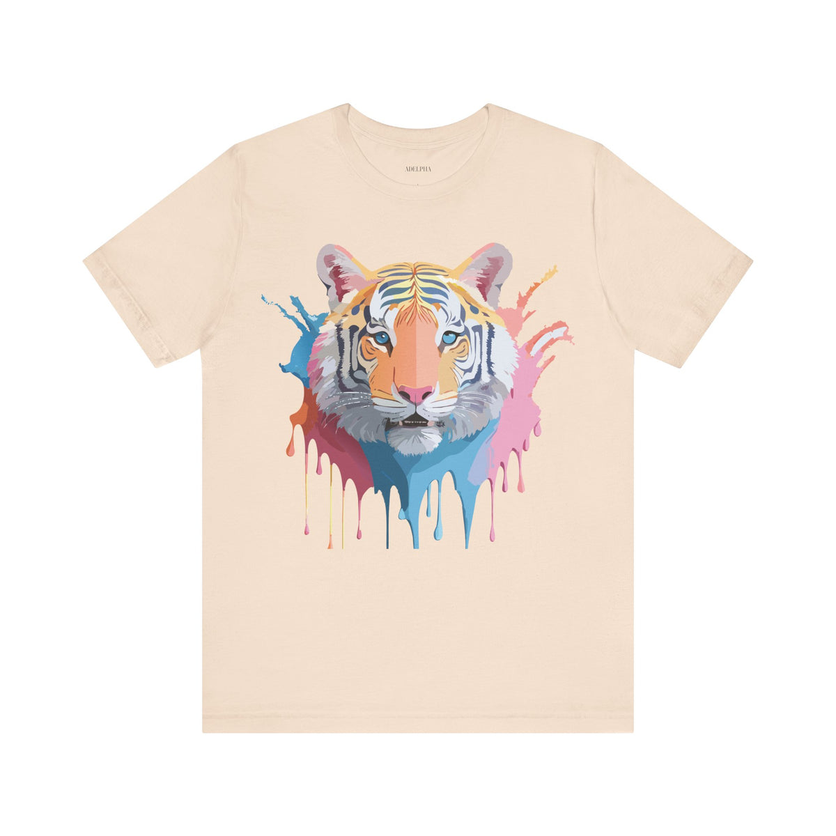 Tiger Graphic Unisex Cotton Bella+Canvas Tee with Art Animal Design e56