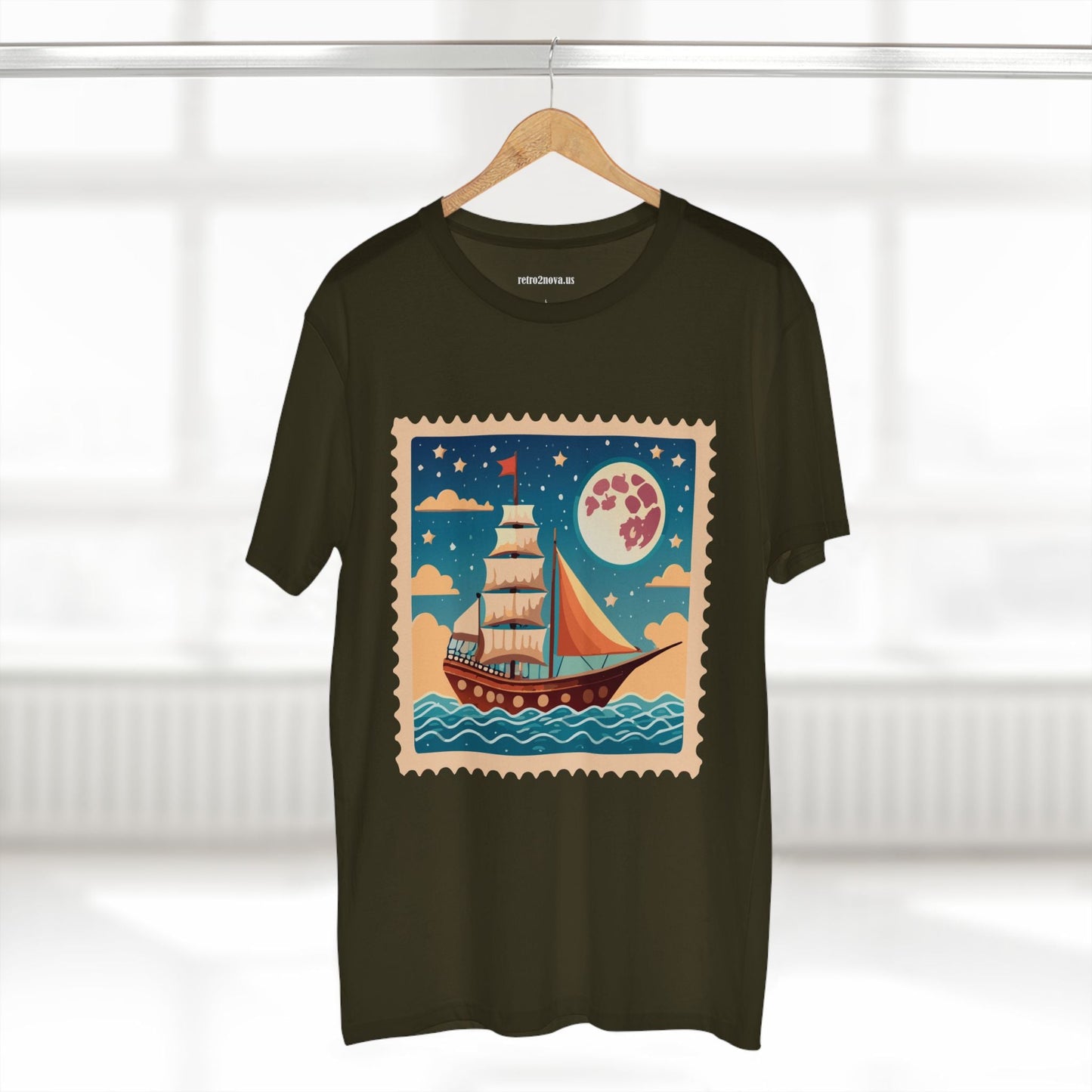 Postage Stamp Shirt Unisex Premium Cotton Tee With Original Art Design By Retro2Nova