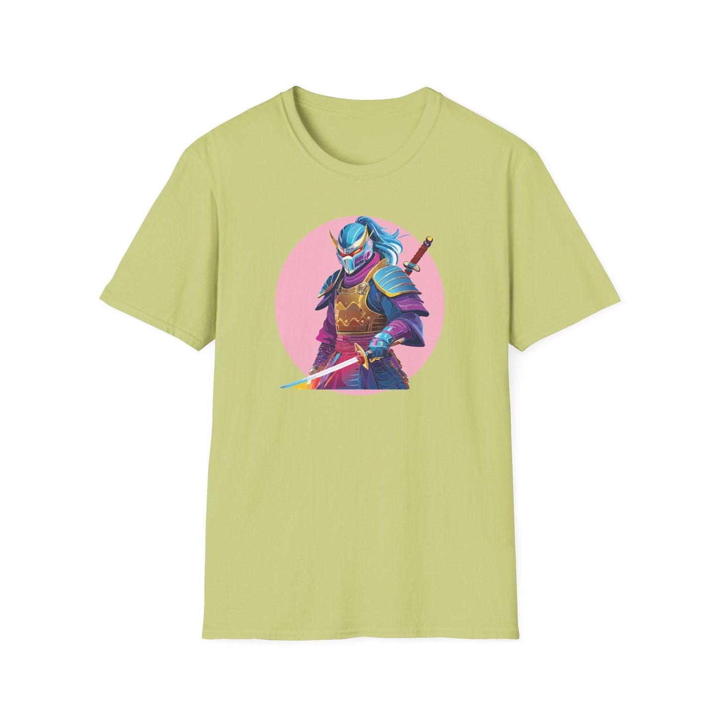 Samurai Themed Unisex Softstyle Tee Shirt Gildan 64000 100 Percent Ring Spun Cotton