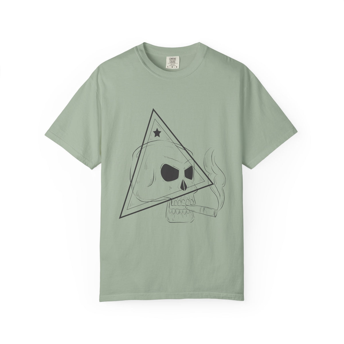 Unisex Cotton Short Sleeve T-Shirt with Skull Graphic Design