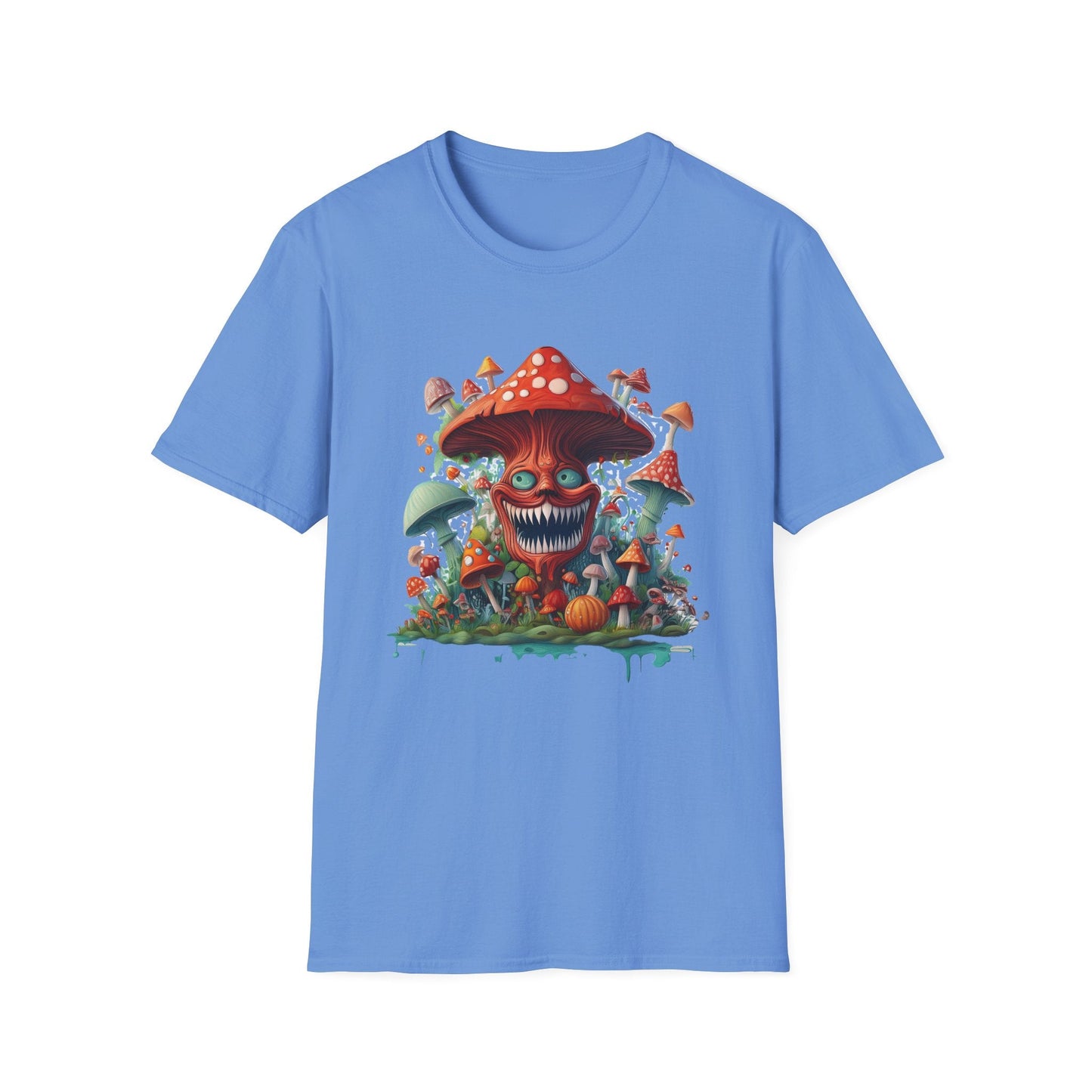 Unisex Mashroom Tee Shirt With Funny Mashroom Design Fungus Humor Softstyle Cotton