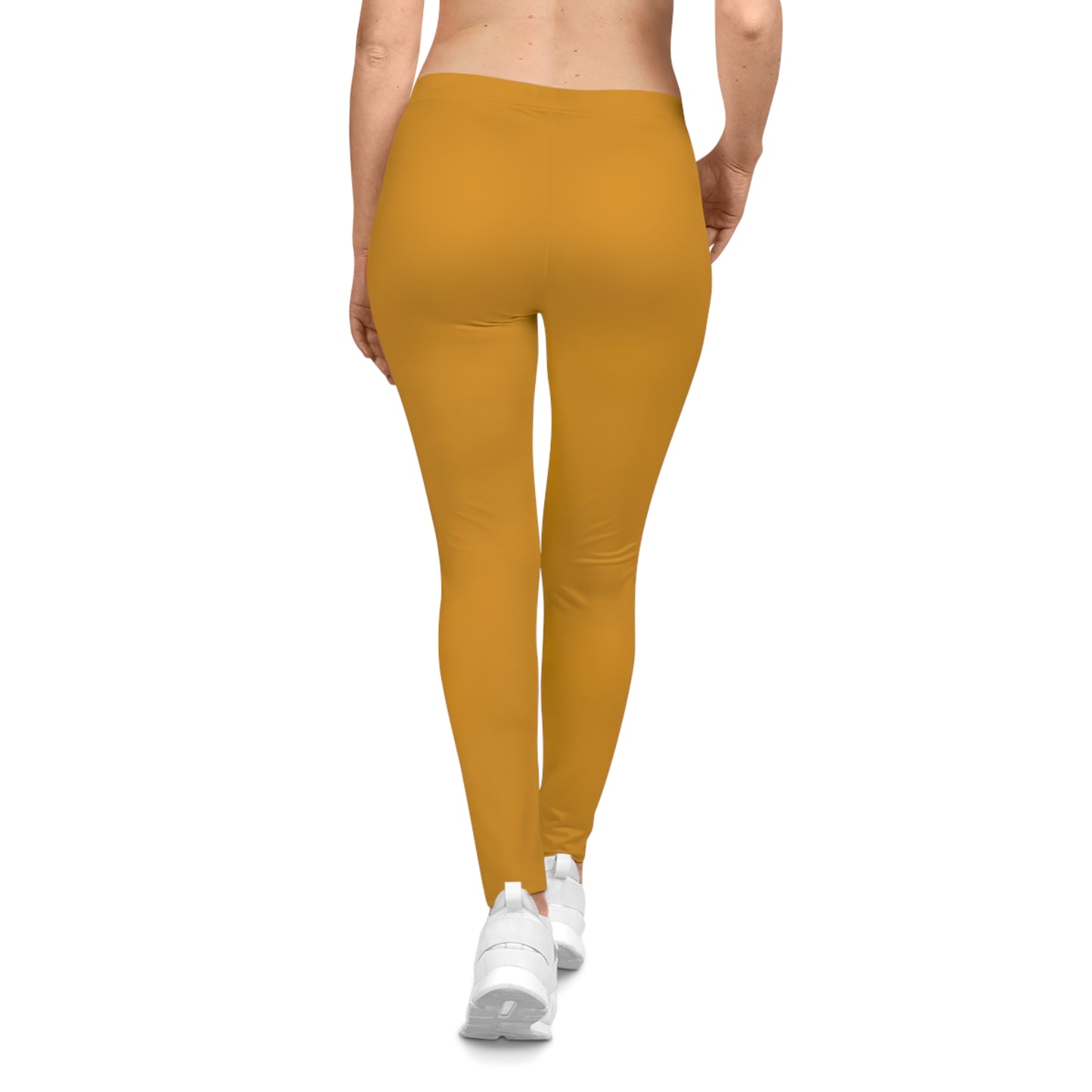 Harvest Bronze Mustard Color Women's Poly-Span Casual Leggings XS-2XL
