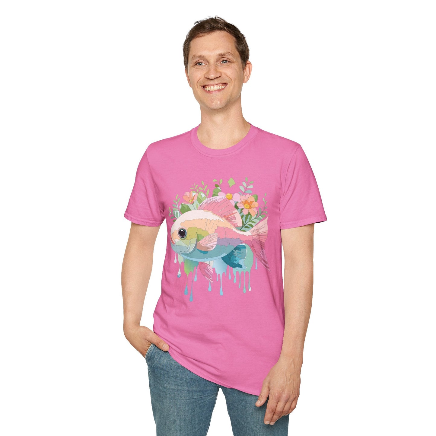Fish Art Design Shirt, T Shirt with Fish, Graphic Shirt, Tee Shirt with Graphic Design, Shirt with Fish Graphic Art