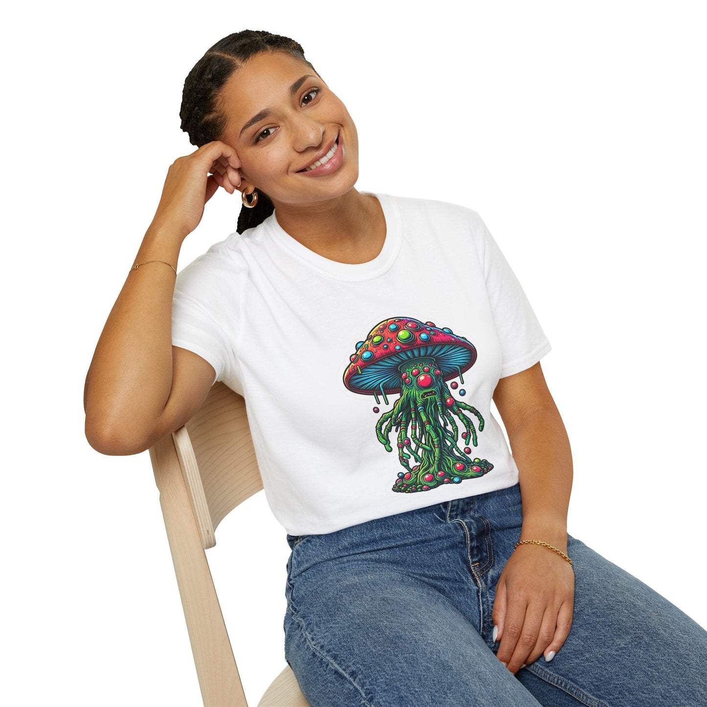 Mashroom Tee Shirt Unisex Funny Mashroom Shirt With Fungus Art Design Gildan Softstyle 64000