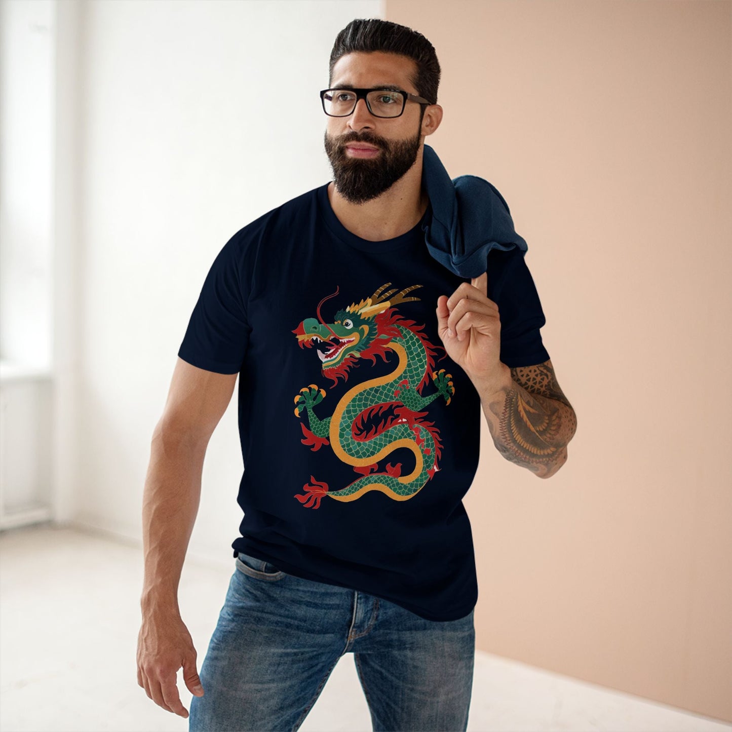 Dragon Graphic Unisex 100 Cotton Staple Tee 13