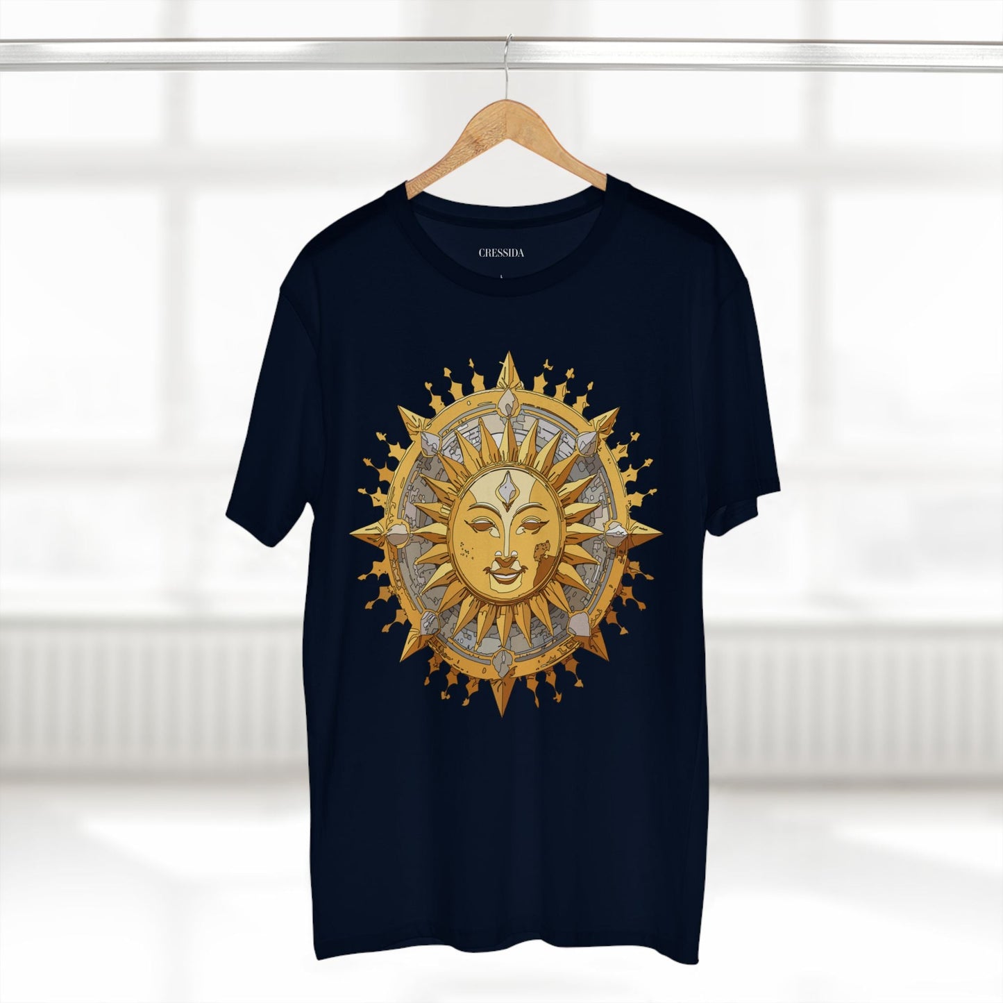 Gold Sun Graphic Unisex 100 Cotton T-Shirt with Golden Art Design 15