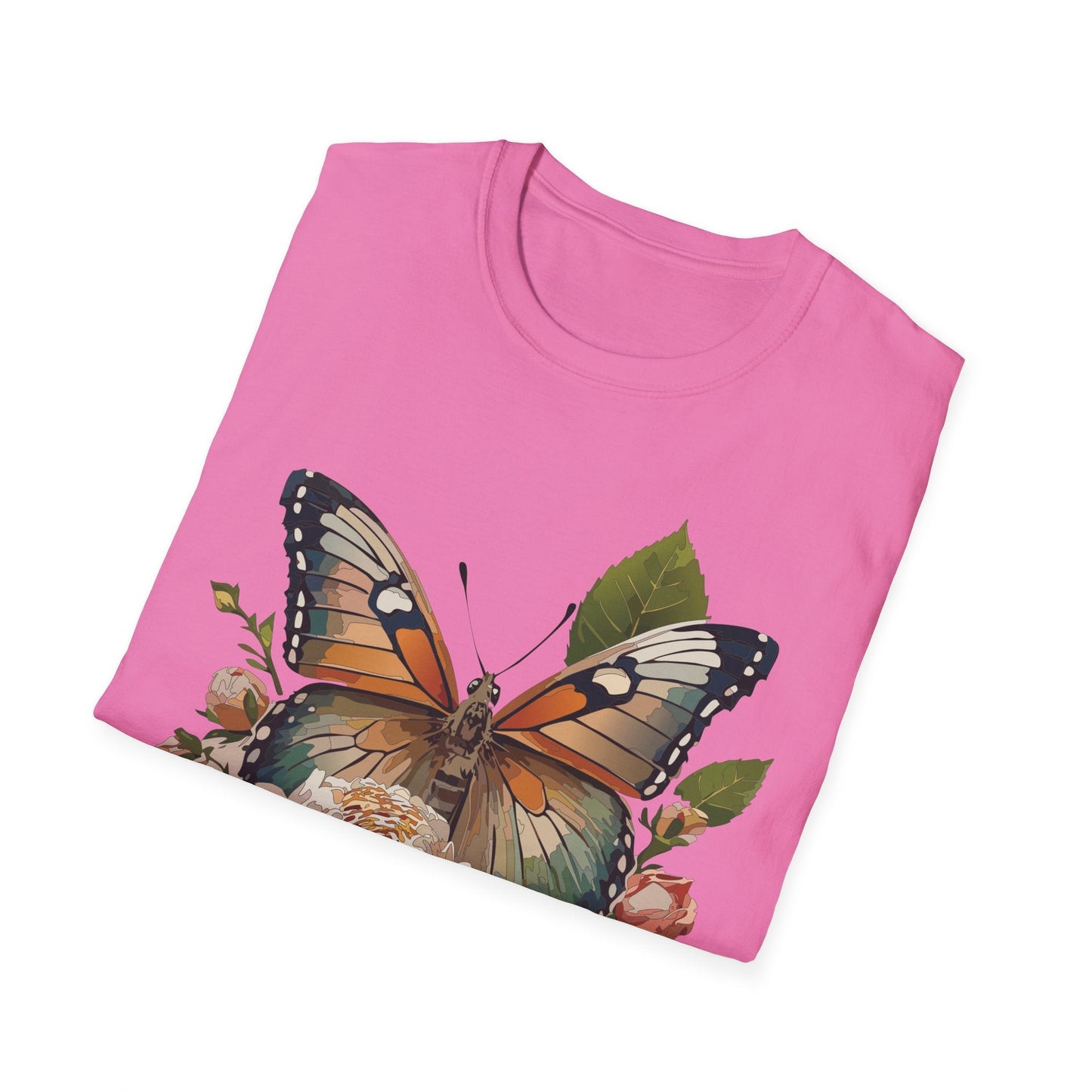 Monarch Butterfly Shirt Unisex Softstyle Cotton Tee Short Sleeve Gildan 64000 Everyday Wear