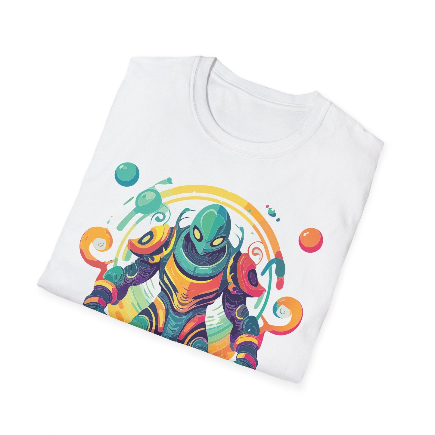 Alien Graphic Unisex Cotton Softstyle UFO Artwork Tee 11
