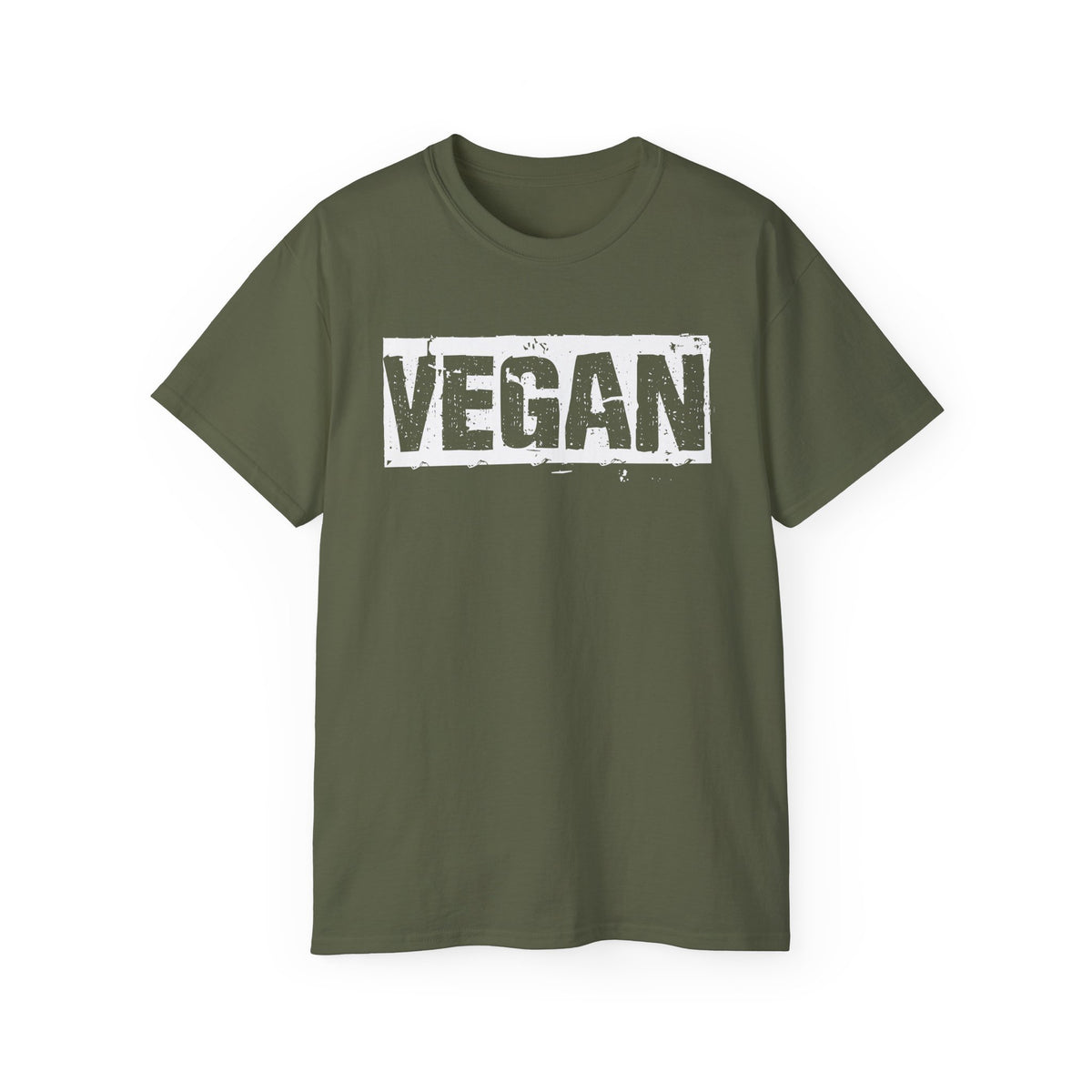 Vegan Block Stamp Tee | Bold Text Graphic T-Shirt