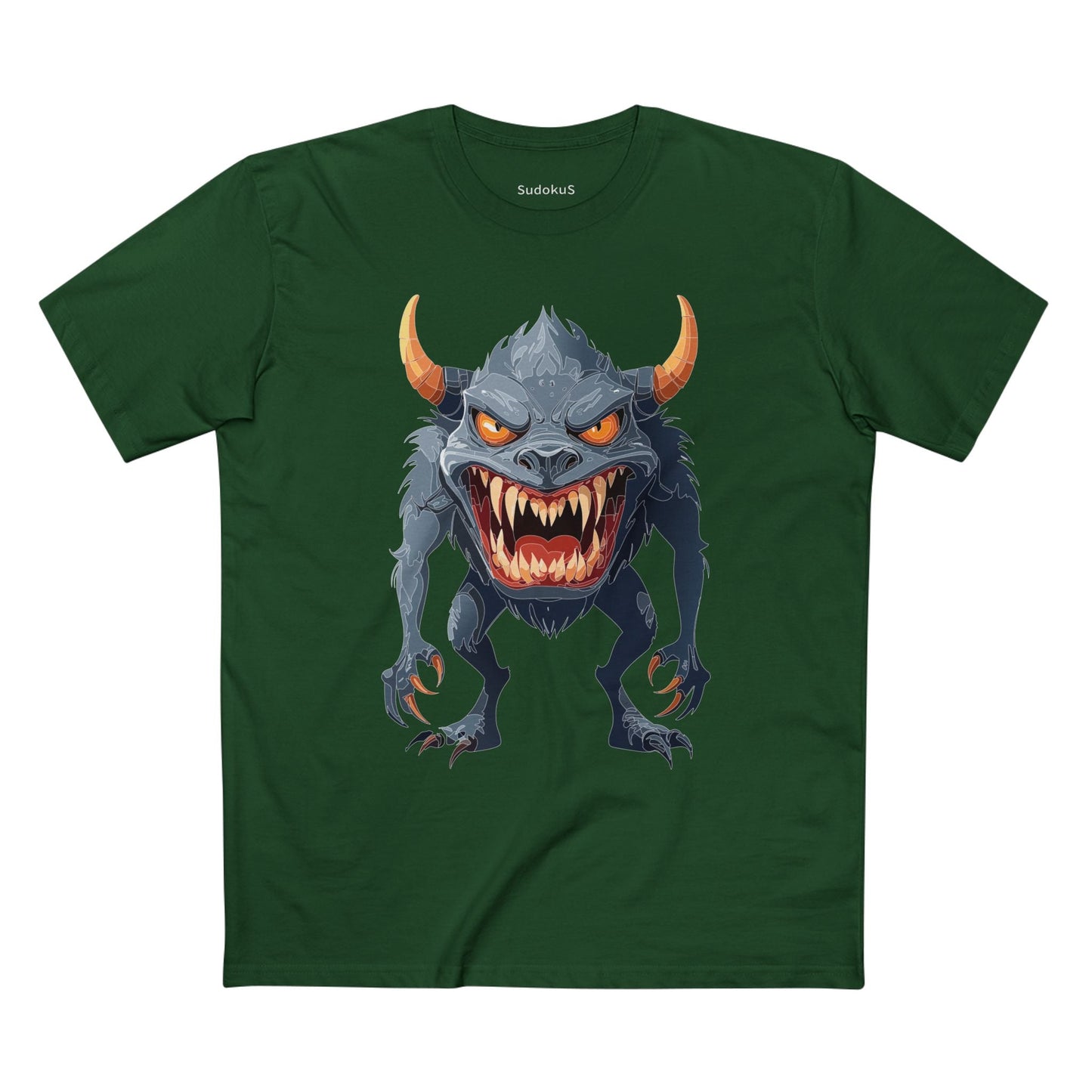 Cartoon Monsters Graphic Unisex 100 Cotton Staple Tee 4
