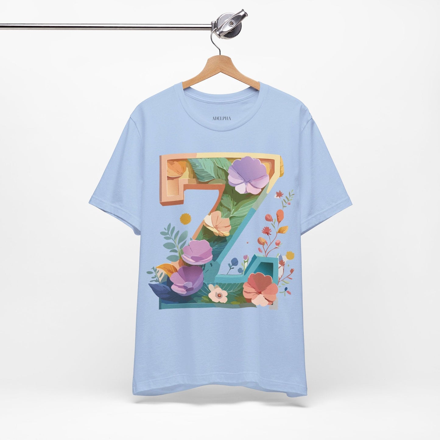 Unisex Letter Z Graphic Tee Premium by Adelpha Vintage Inspired Art Short Sleeve Shirt